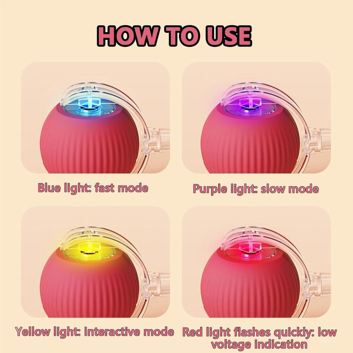 Automatic Rolling Ball For Pets - Interactive Toy for Cats & Dogs